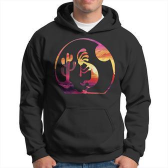 Vintage Native American Symbol Sunset Kokopelli Hoodie - Monsterry UK