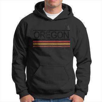 Vintage Oregon 1859 Retro With Trees And Stripes Hoodie - Monsterry DE