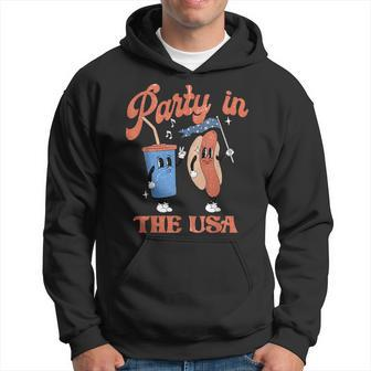 Vintage Party In Usa The 4Th Of July Hot Dog Hoodie - Monsterry UK
