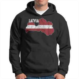 Vintage Patriotic Letts Latvians Pride Latvia Flag Hoodie - Monsterry