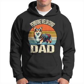 Vintage Pembroke Welsh Corgi Dad Dog Lovers Father's Day Hoodie - Thegiftio UK