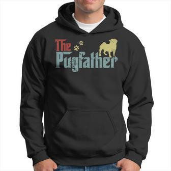 Vintage The Pugfather Happy Father's Day Pug Lover Hoodie - Monsterry