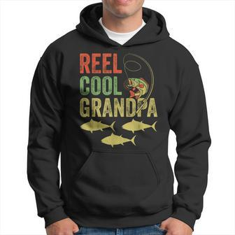 Vintage Reel Cool Grandpa Father's Day Grandfather Fishing Hoodie - Seseable
