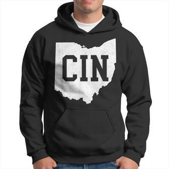 Vintage Retro Cin Cincinnati Ohio Travel Style Hoodie - Monsterry