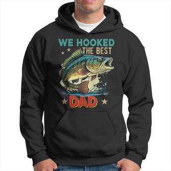 Vintage Retro We Hooked The Best Dad Father's Day Fisher Hoodie - Monsterry UK