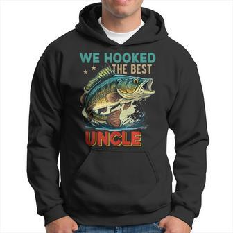 Vintage Retro We Hooked The Best Uncle Father's Day Fisher Hoodie - Thegiftio UK