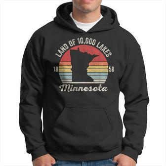 Vintage Retro Land Of 10000 Lakes 1858 Minnesota Hoodie - Monsterry CA