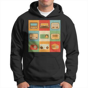 Vintage Retro Music Radio Hoodie - Seseable