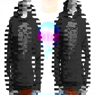 Vintage Retro Sunset Palm Tree Hoodie - Thegiftio UK