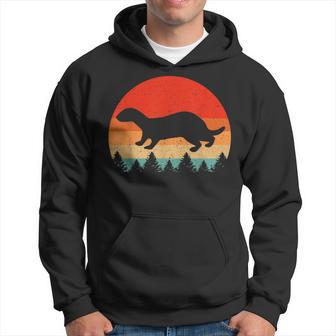 Vintage Retro Weasel Animal Lover Weasel Hoodie - Monsterry