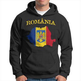 Vintage Romania Romanian Pride Flag Hoodie - Monsterry
