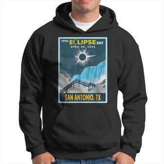 Vintage San Antonio Texas Total Solar Eclipse 2024 Hoodie - Monsterry DE