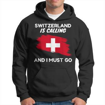 Vintage Switzerland Is Calling I Must Go Switzerland Flag Hoodie - Monsterry