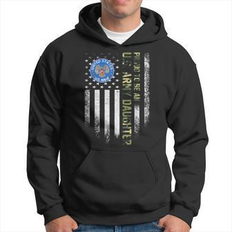Vintage Usa American Flag Proud To Be An Us Army Daughter Hoodie - Monsterry