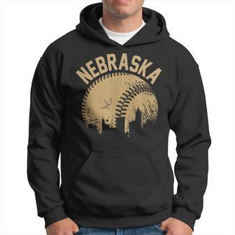 Vintage Usa State Fan Player Coach Nebraska Baseball Hoodie - Monsterry CA