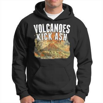 Volcano Pun Volcanoes Kick Ash Vintage Graphic Hoodie - Monsterry AU