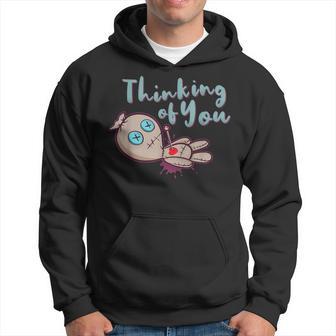 Voodoo Doll Couple Thinking Of You Anti Valentines Day Hoodie - Monsterry UK