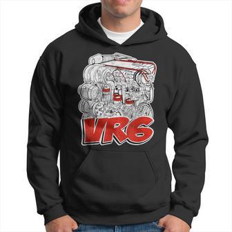 Vr6 Engine Distressed Hoodie - Monsterry