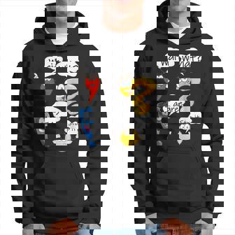 Wait What English Grammar Punctuation Marks Cartoon Hoodie - Seseable
