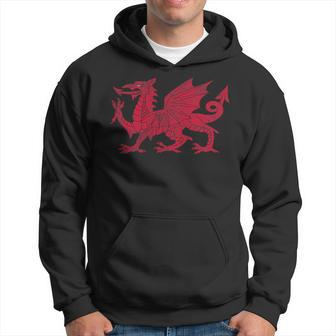 Wales Flag Red Dragon Welsh National Flag Cardiff Hoodie - Thegiftio UK