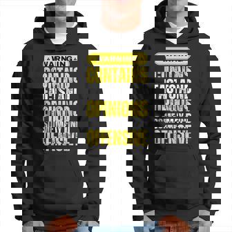 Warning Contains Facts And Opinions Some May Find Offensive Hoodie - Thegiftio