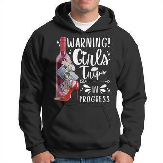 Warning Girls Trip In Progress 2024 Matching Vacation Squad Hoodie - Monsterry CA