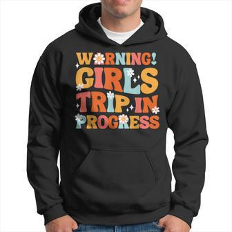 Warning Girls Trip In Progress 2024 Matching Vacation Squad Hoodie - Seseable