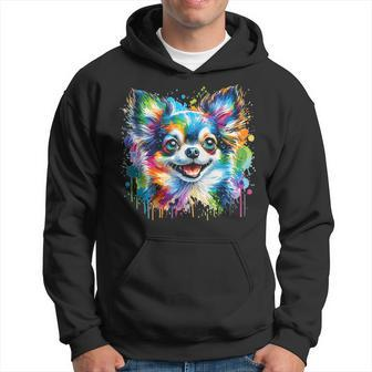 Watercolor Colorful Chihuahua Dogs Hoodie - Seseable