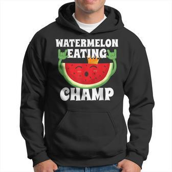 Watermelon Eating Champ Melon Contest Competition Hoodie - Monsterry UK