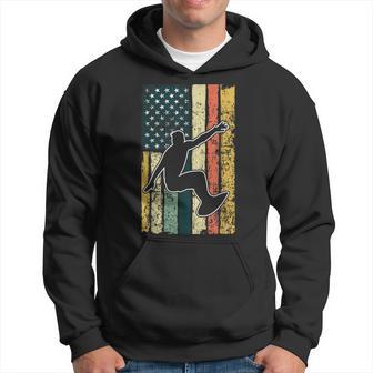 Wave Surfing Surfer Surf T Ride Wakesurf Usa Flag Hoodie - Monsterry