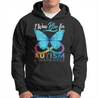 I Wear Blue For Autism Awareness Autism Awareness Month Hoodie | Mazezy