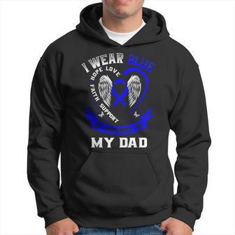 I Wear Blue In Memory Of My Dad Colon Cancer Awareness Hoodie - Monsterry CA