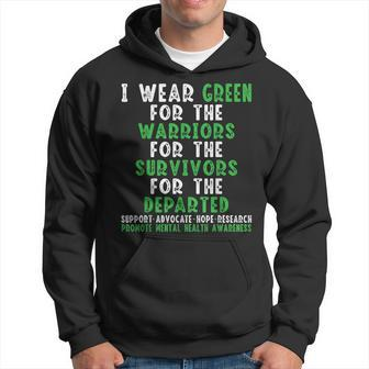 I Wear Green For The Warriors Mental Health Awareness Month Hoodie - Thegiftio UK