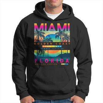 Wear Miami Florida T Miami Colorful Sunrise Graphic Hoodie - Monsterry CA