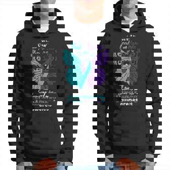I Wear Teal And Purple Suicide Awareness Mental Health Hoodie - Monsterry