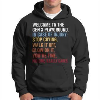 Welcome To The Gen X Playground Generation X 1980 Millennial Hoodie - Monsterry