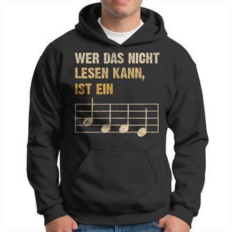 Wer Das Nicht Lesen Kann Ist Ein Monkey Music Theory Hoodie - Geschenkecke