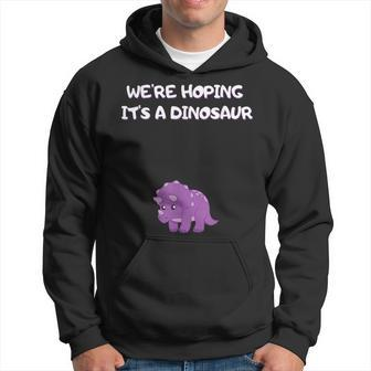 We're Hoping It's A Dinosaur Pregnancy Hoodie - Monsterry