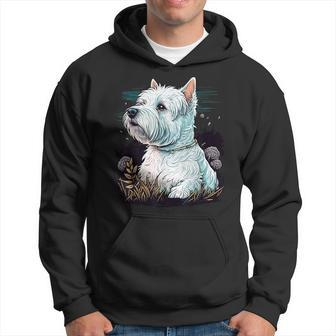 West Highland Terrier Dog On Westie Lover Hoodie - Seseable
