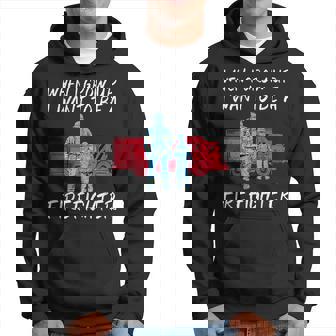 When I Grow Up I Want To Be A Firefighter Rescue Fireman Hoodie - Thegiftio UK