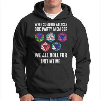 When Someone Attacks One Party Member D20 Dice Lgbtq Ally Hoodie - Monsterry DE