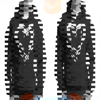 White Heart Cool Love Heart Graphic Valentines Day Women Hoodie | Mazezy