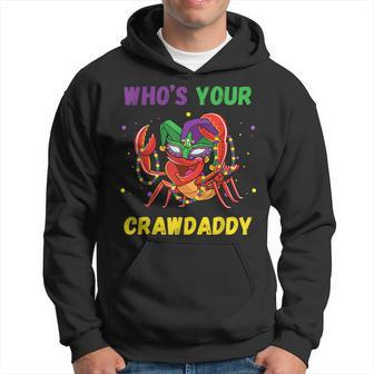 Whos Your Crawdaddy Crawfish Carnival Beads Mardi Gras Hoodie - Seseable