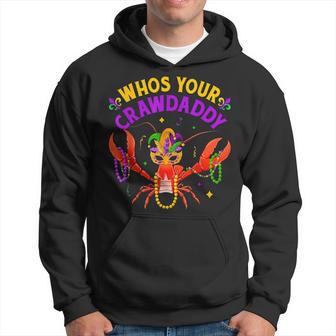 Whos Your Crawdaddy Crawfish Jester Beads Mardi Gras Hoodie - Monsterry