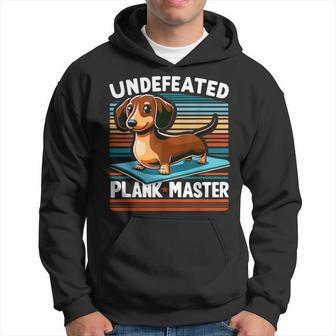 Wiener Dog Sports Lover Undefeated Plank Master Dachshund Hoodie - Monsterry CA