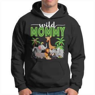 Wild Mommy Zoo Born Two Be Wild B-Day Safari Jungle Animal Hoodie - Monsterry