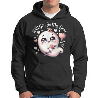 Will You Be My Boos Ghost Valentines Day Hoodie - Monsterry UK