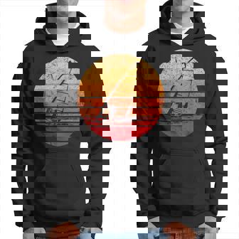 Windsurf Windsurfing Retro Vintage Sunset Silhouette Hoodie - Thegiftio