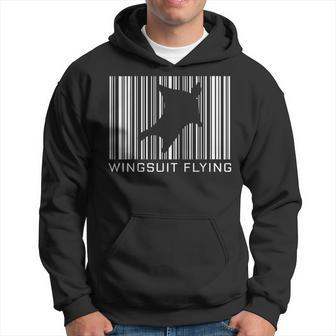 Wingsuit Flying Barcode Hobby And Sport Hoodie - Monsterry AU