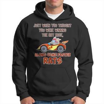 Winning The Rat Race Along Come Faster Rats Animal Hoodie - Monsterry UK